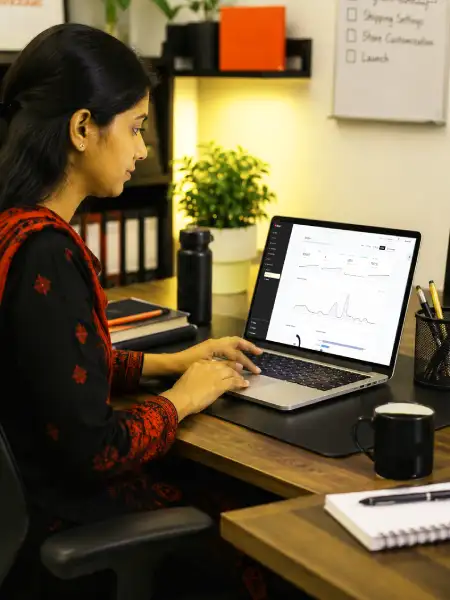 A founder running their Nxcart store